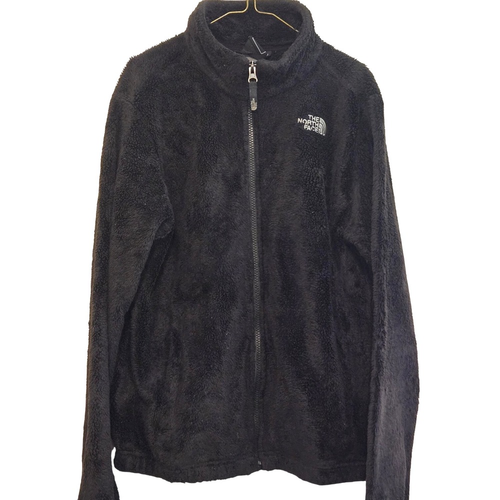 The North Face Girls XL Fleece Jacket Black Full Zip Cozy Warm Outerwear